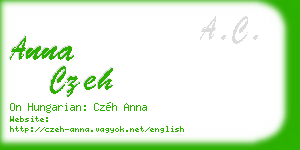 anna czeh business card