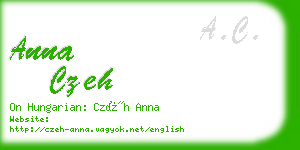 anna czeh business card